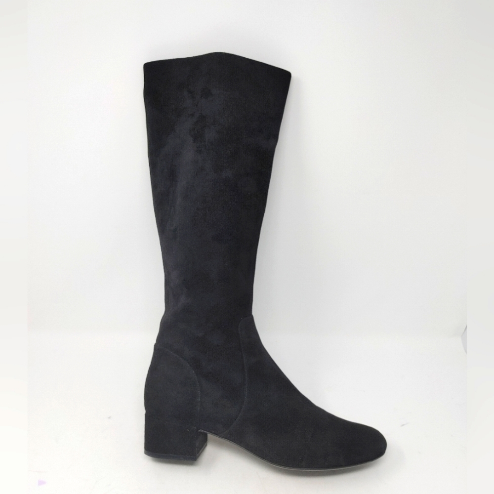 Saint Laurent Black Suede Knee Boots Size 39 1/2